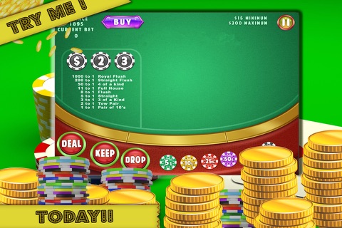 Redman 5-card Poker - Can you Flip the Chip? screenshot 4