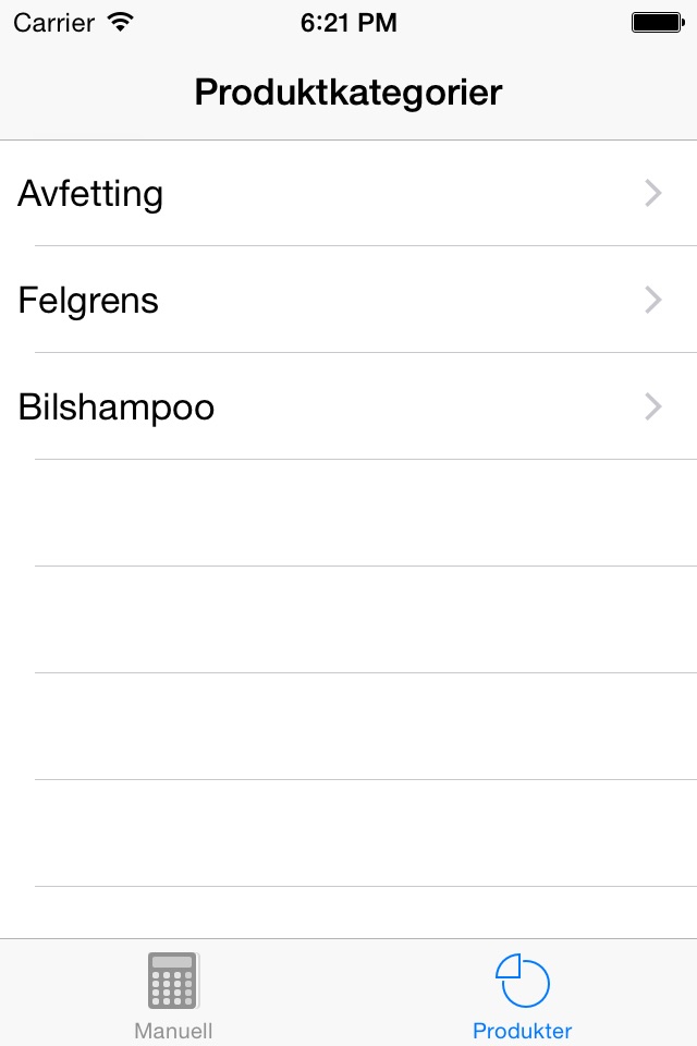 Blandingsforhold screenshot 2