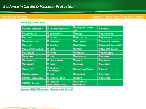 Evidence in Cardio & Vascular Protection screenshot 2