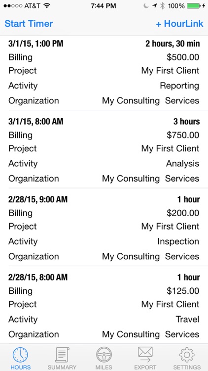 HourLink - Time Tracking, Timesheet & Billing with GPS & Mileage Expense