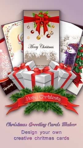 Christmas Greeting Cards Maker - Mail Thank You & Send Wishes with Greeting Frames plus Stickersのおすすめ画像1