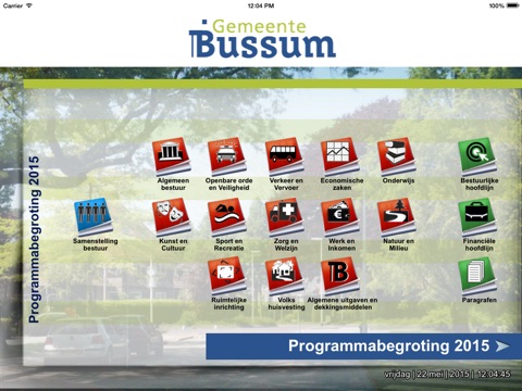 Begrotingsapp Gemeente Bussum 2015 screenshot 2