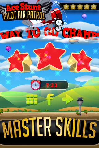 Ace Stunt Pilot Air Patrol - Fly Once and Retry Airplane Game screenshot 4
