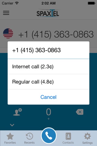 International Calls | SpaxTel screenshot 2