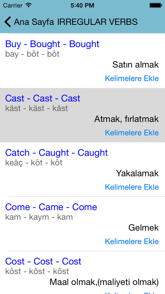 ingilizce Kelime Ezber