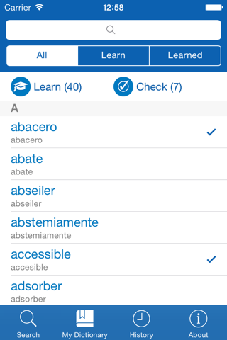 French <> Spanish Dictionary + Vocabulary trainer screenshot 3