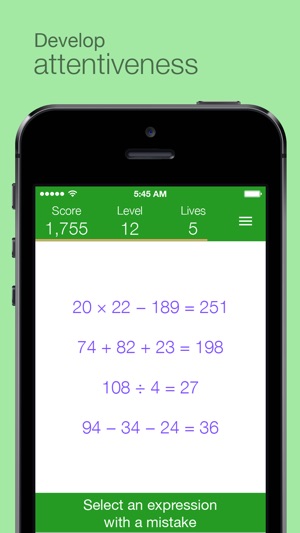 Find the Mistake: Math — practice mental arithmetic, develop(圖2)-速報App