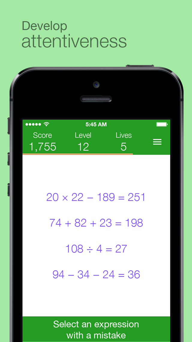 How to cancel & delete Find the Mistake: Math — practice mental arithmetic, develop attentiveness from iphone & ipad 2