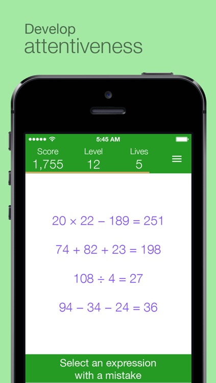 Find the Mistake: Math — practice mental arithmetic, develop attentiveness