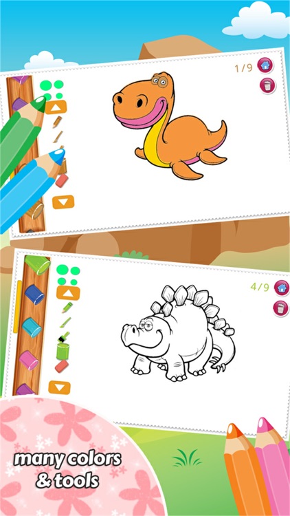 Dino Coloring Book Drawing for Kid Games screenshot-3