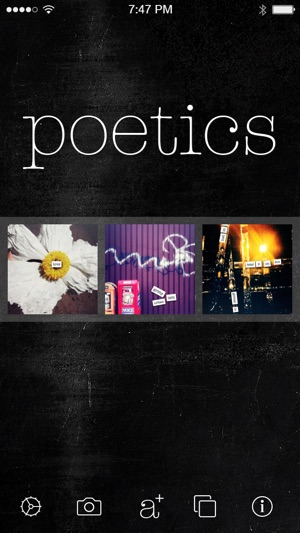 Poetics - create, write and share visual