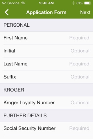 Kroger REWARDS Credit Card App screenshot 2
