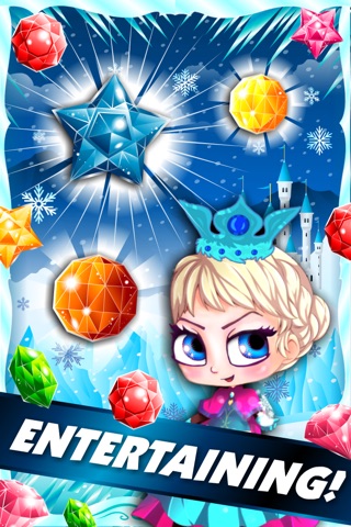 ``` Frozen Queen Match-3``` - fun candy puzzle game for jewel mania'cs free screenshot 3
