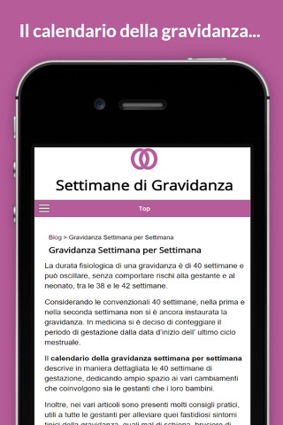 Settimane Gravidanza - Calendario di Gravidanza screenshot 3