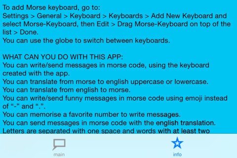 Morse Keyboard and App screenshot 3