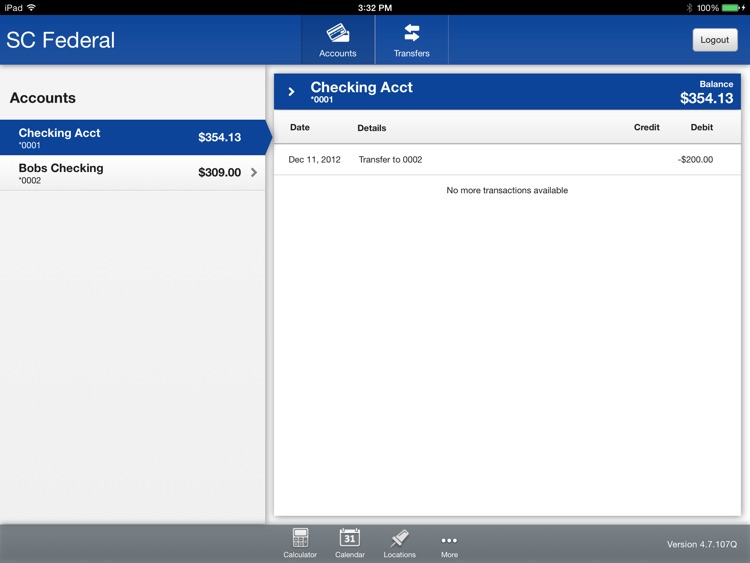 SC FCU for iPad