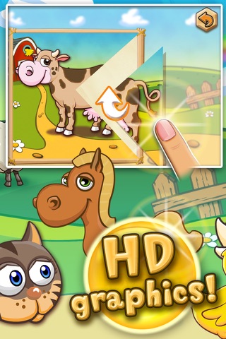 Farm animal puzzle for toddlers and kindergarten kids Deluxe screenshot 3