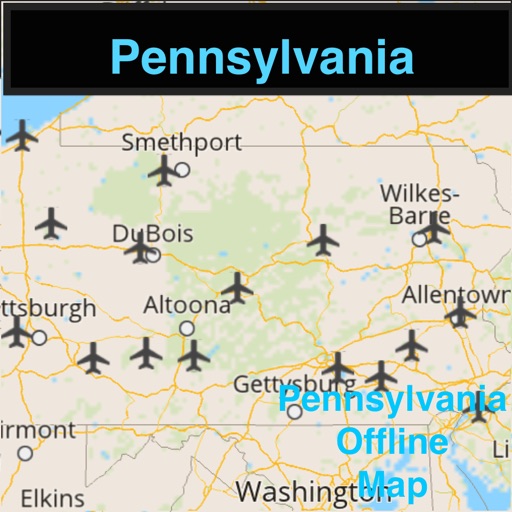 Pennsylvania Offline Map with Real Time Traffic Cameras icon