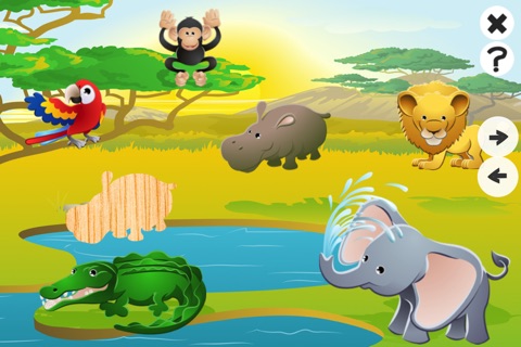 Animated Puzzle With Wild Animals – Search for the right Shadow screenshot 2