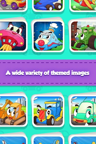 Cars Jigsaw Puzzle - Fun Kids Transportation Cartoon screenshot 4