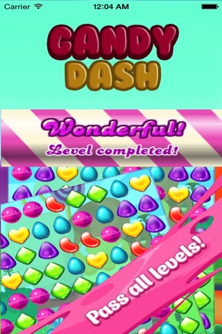 Candy Dash Frenzy Hd-The best match 3 candies puzzle game for kids and girls screenshot 3