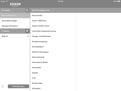 ESSER e-Catalog screenshot 2