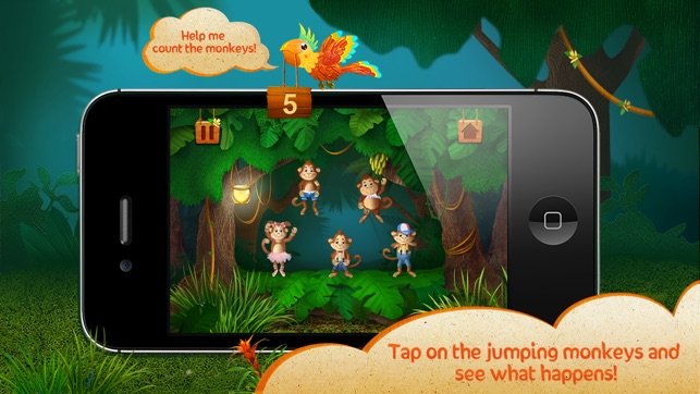 Five little monkeys jumping on the bed for toddler(圖2)-速報App