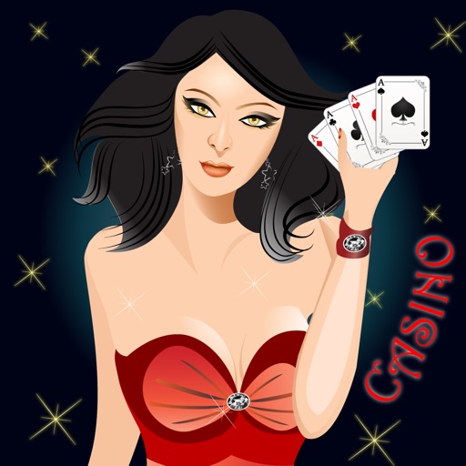 Awaking of Classic BlackJack - Sexy Red Girl with the Shocking Real Casino BJ Cards Game + icon