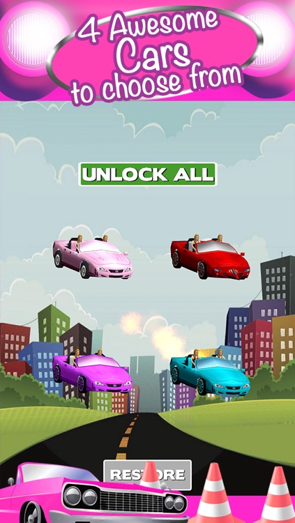 3D Girl Convertible Car Racing Game With Cute Girly Cars And Fun Race Games FREE screenshot-3
