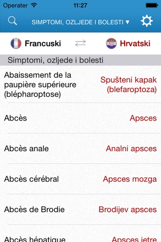 Dictionnaire médical pour voyageurs français-croate screenshot 2