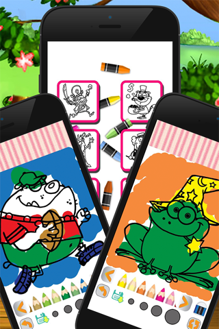 cartoon coloring page game screenshot 2