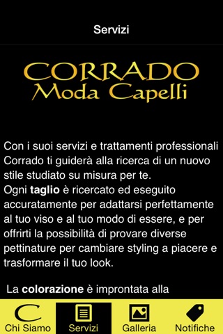 Corrado Moda Capelli Cagliari screenshot 3