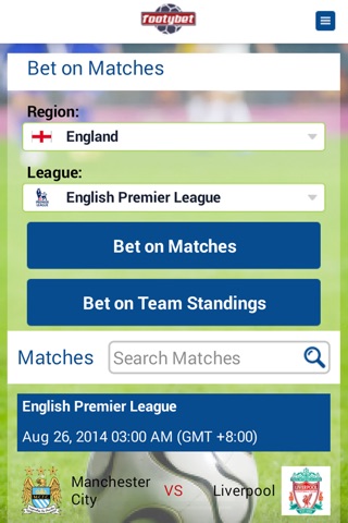 Footybet Football Virtual Betting Game screenshot 3