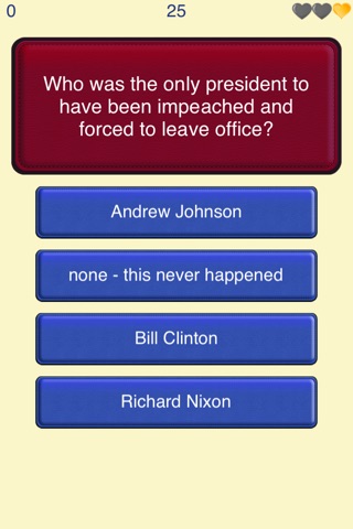 American Presidents Quiz screenshot 2
