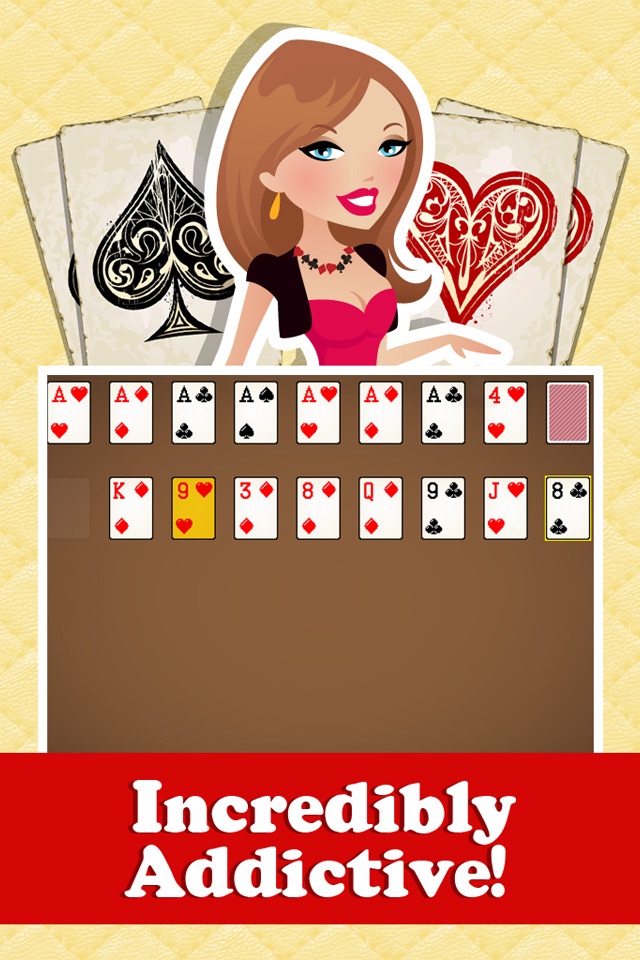 Black and Red Solitaire Casual Family Fun Card Wars Free screenshot 2