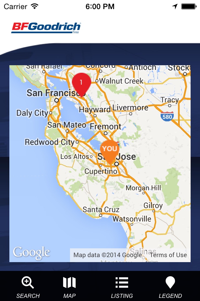 BFGoodrich® Truck Tires Dealer Locator screenshot 2