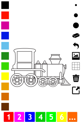 All aboard: coloring book for children with transports screenshot 3