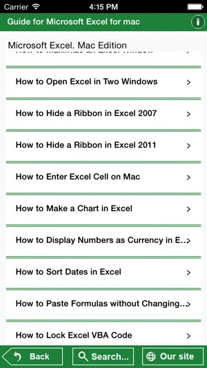 Guide for Microsoft Excel for Mac(圖2)-速報App