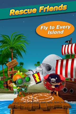Jetpack Party – Fly, collect gas, & rescue friends for an island party: Play free fun family flying games screenshot 4
