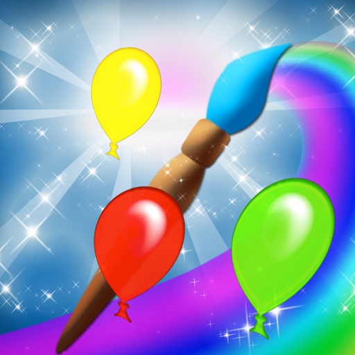 Colors Draw Balloons Magical Drawing Game icon