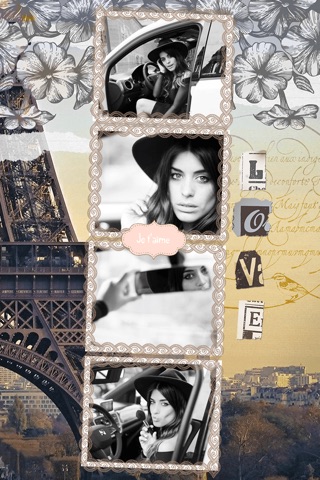 Paris Cam - The Chic arty love Foto Collage Kamera for a beautiful scrapbook selfies pic in France screenshot 2
