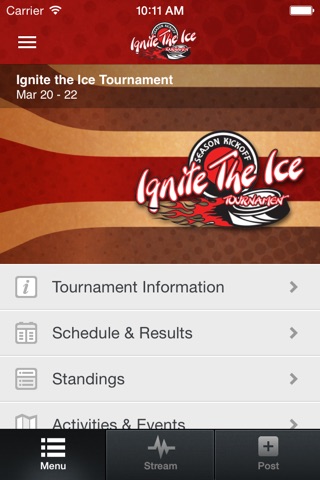 Ignite the Ice Tournament App screenshot 2