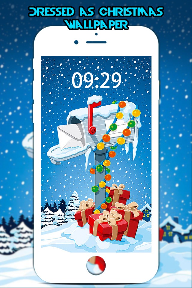 Santa Wallpaper Live Maker - Retina Photo Backgrounds of Xmas Tree, Light & Santa Claus screenshot 3