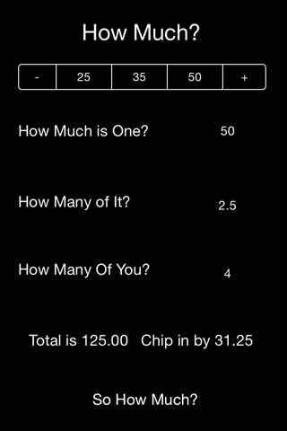 How Much? Chip-In in a beautiful way screenshot 2