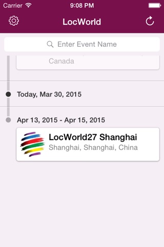 LocWorld Events screenshot 2