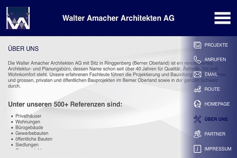 Walter Amacher Architekten AG screenshot 3