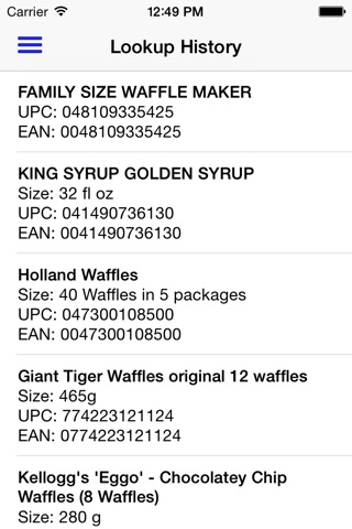 UPC Database screenshot 4