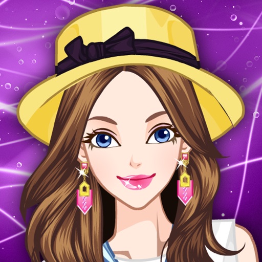 Cute Girl Spring Make Up Icon