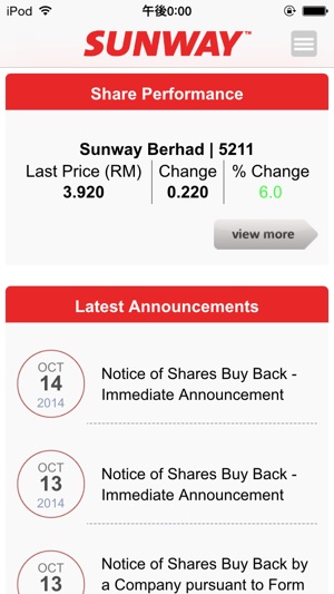 Sunway Berhad Investor Relations(圖2)-速報App