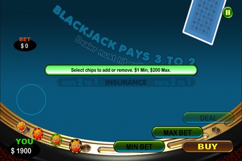 Black Jack PRO Game screenshot 3
